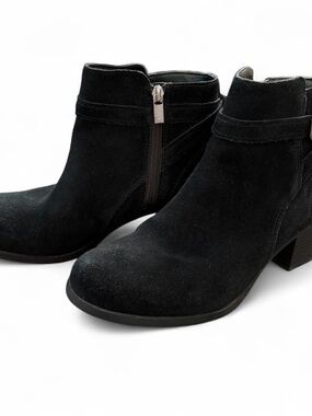Koolaburra by UGG Womens‎ Erena Black Suede Moto Ankle Boots Size 8